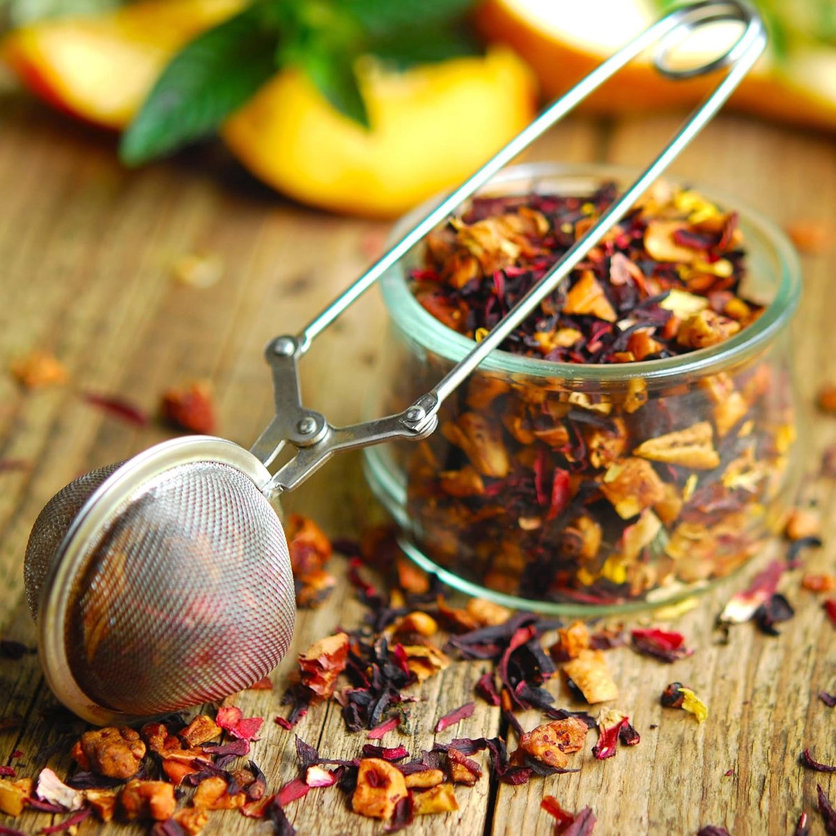Rixora® Tea Strainer Set – 3-Pack with Drip Tray {{ variant }{{ image_name }