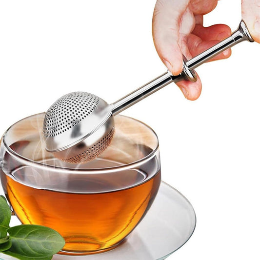Rixora® Tea Strainer with Handle & Drip Tray – Set of 3 {{ variant }{{ image_name }