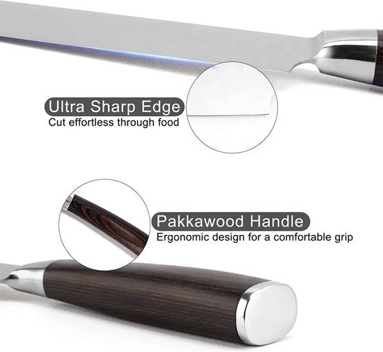 Rixora® Professional Chef's Knife – 20cm Japanese-Style with Damascus Pattern {{ variant }{{ image_name }