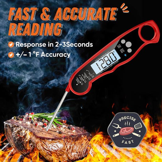 Rixora® Digital Meat Thermometer – Wireless & Waterproof (Red) {{ variant }{{ image_name }