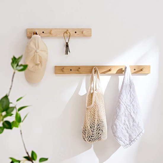 Wooden Wall Coat Rack – 6 Hooks (57x5x5cm) {{ variant }{{ image_name }