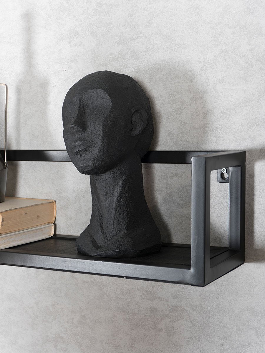 Black High Gloss Floating Wall Shelf – Sleek Modern Design for Home & Office - N-yla.com