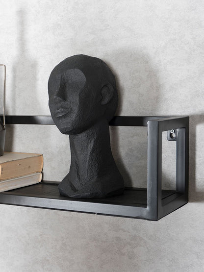 Black High Gloss Floating Wall Shelf – Sleek Modern Design for Home & Office - N-yla.com