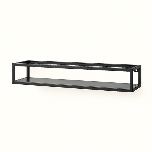 Black High Gloss Floating Wall Shelf – Sleek Modern Design for Home & Office - N-yla.com