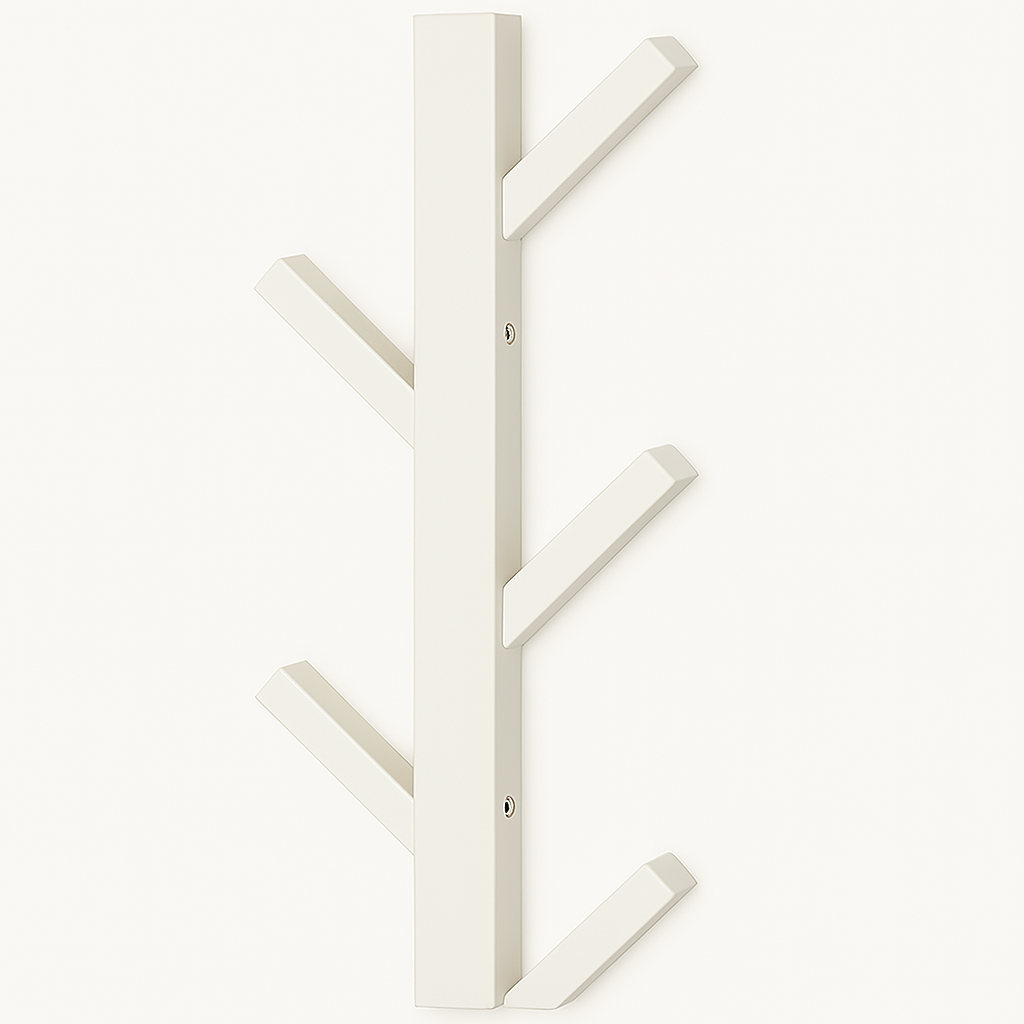Wall-Mounted Coat Rack – 6 Hooks (White, 78cm) {{ variant }{{ image_name }
