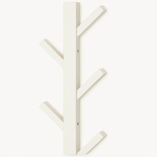 Wall-Mounted Coat Rack – 6 Hooks (White, 78cm) {{ variant }{{ image_name }