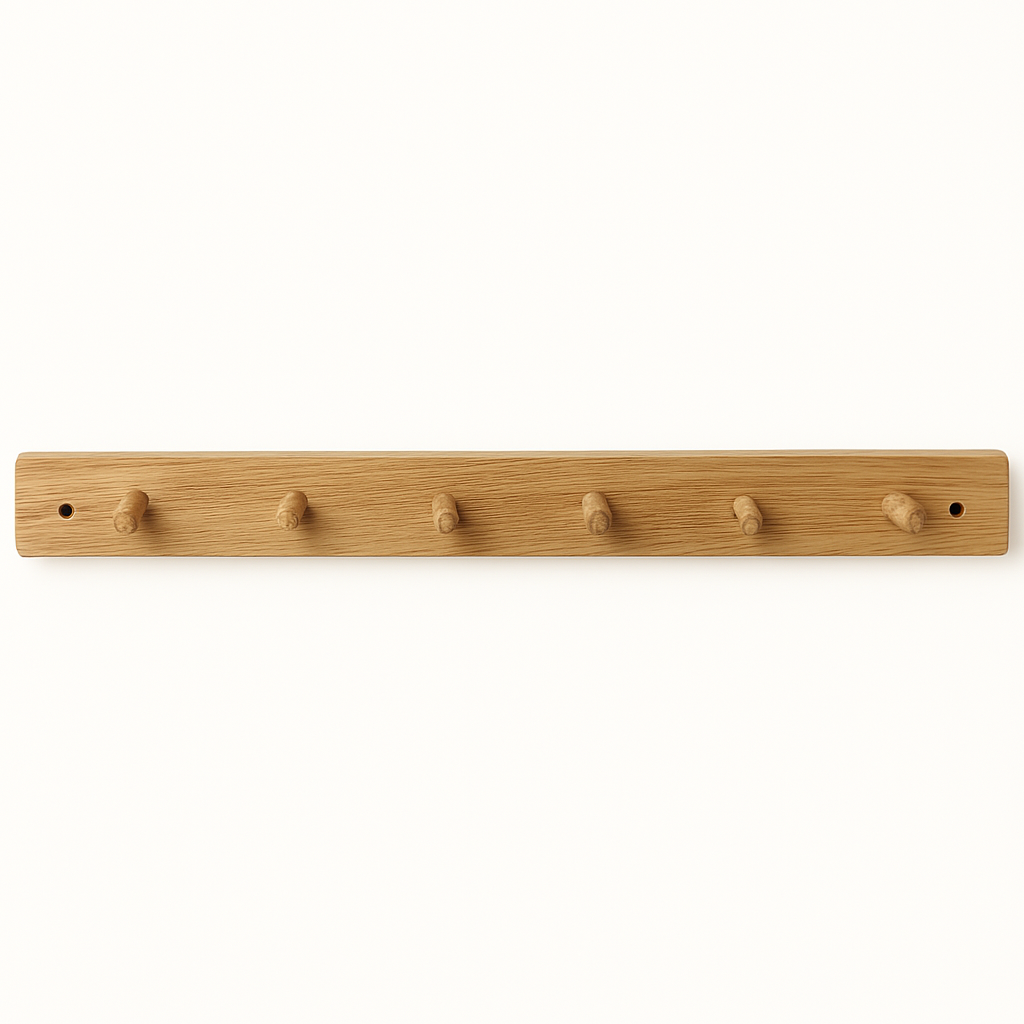 Wooden Wall Coat Rack – 6 Hooks (57x5x5cm) {{ variant }{{ image_name }