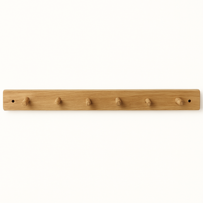 Wooden Wall Coat Rack – 6 Hooks (57x5x5cm) {{ variant }{{ image_name }